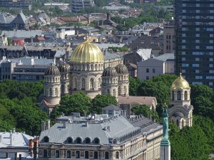 View from St peters church riga