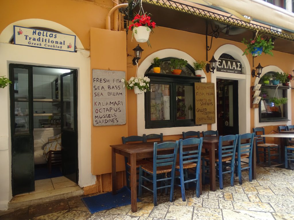 eten op corfu