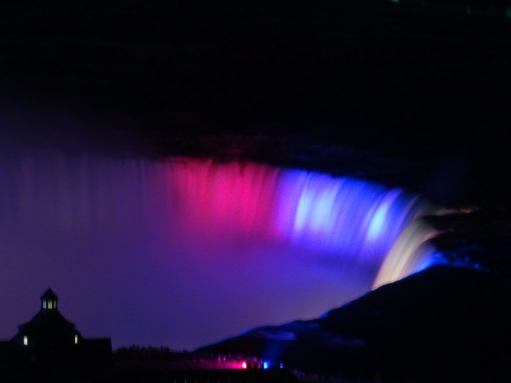 Niagara watervallen lichtshow