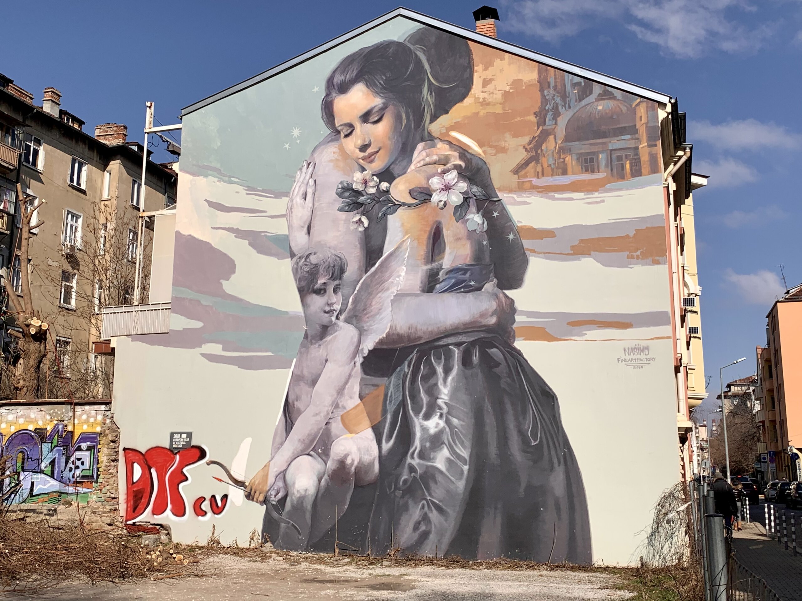 Street art en graffiti in Sofia.