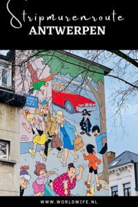 Stripmurenroiue in Antwerpen, een wandeling langs de mooiste murals met stripfiguren door striptekenaars.