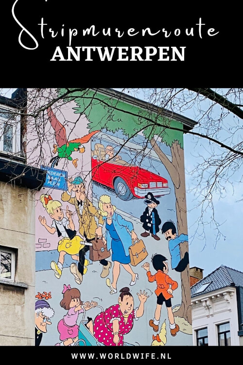 Stripmurenroiue in Antwerpen, een wandeling langs de mooiste murals met stripfiguren door striptekenaars.