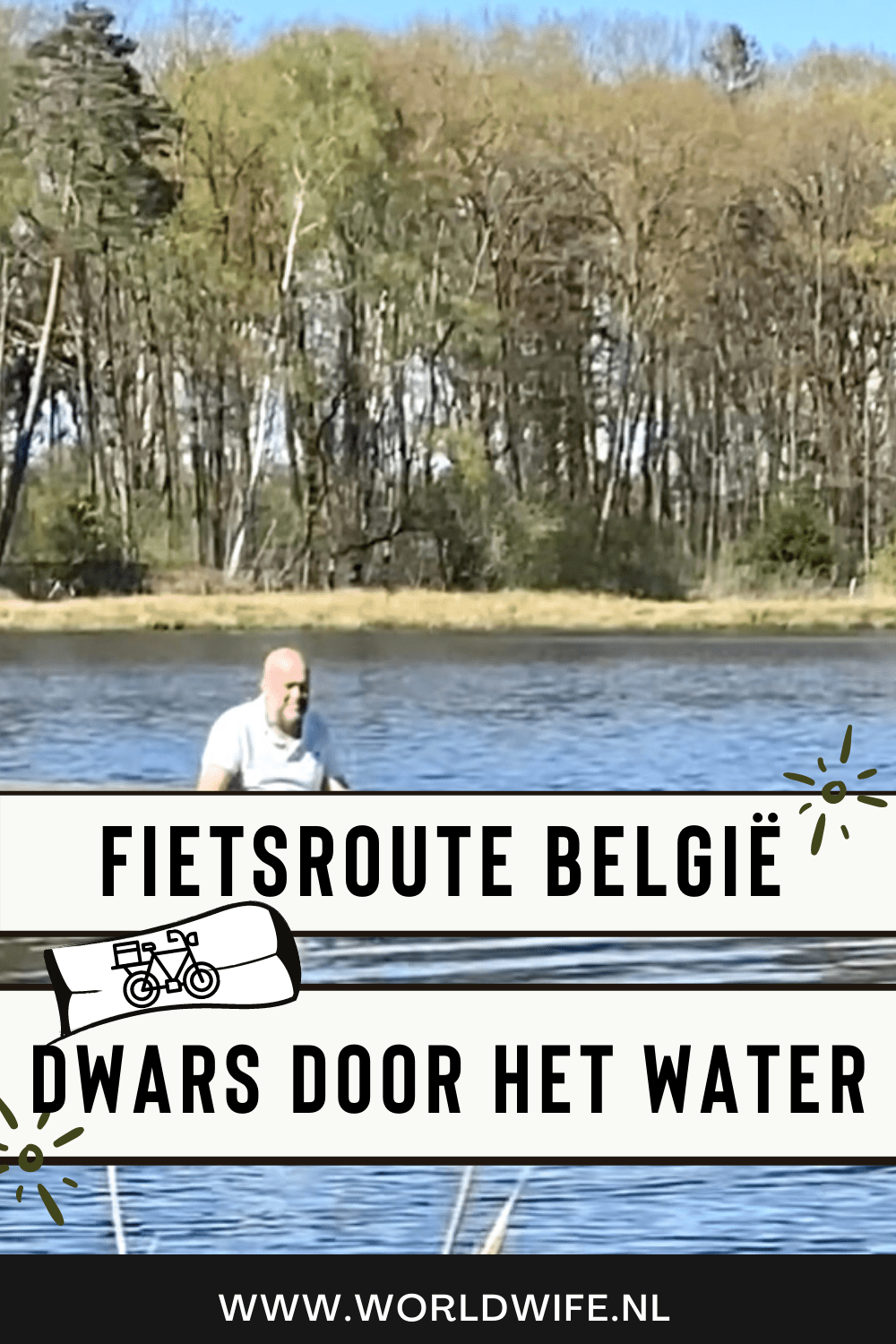 Fietsroute Belgisch Limburg met fietspad dwars door het water