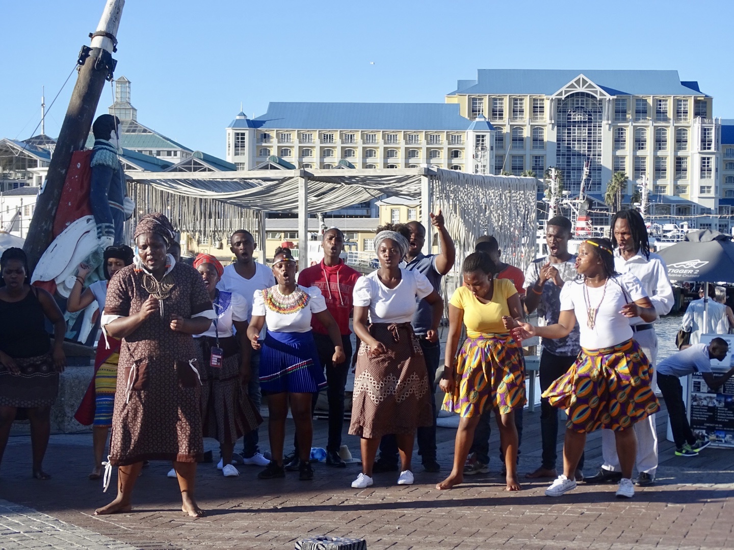 Afrikaanse muziek bij V&A Waterfront in Kaapstad