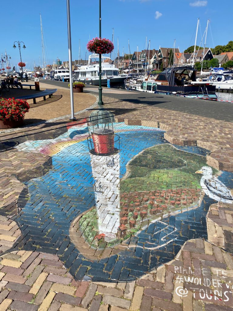 3D street art op Urk