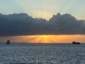 Zonsondergang op de Middellandse Zee