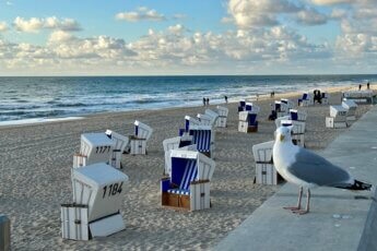 De mooist stranden op Sylt, een Waddeneiland in Duitsland.