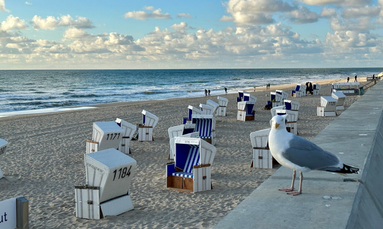De mooist stranden op Sylt, een Waddeneiland in Duitsland.
