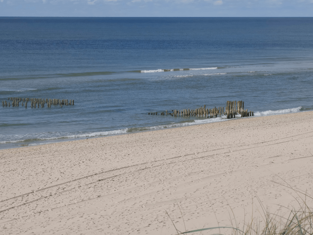 Het strand van Rantum op Sylt, Duitsland.