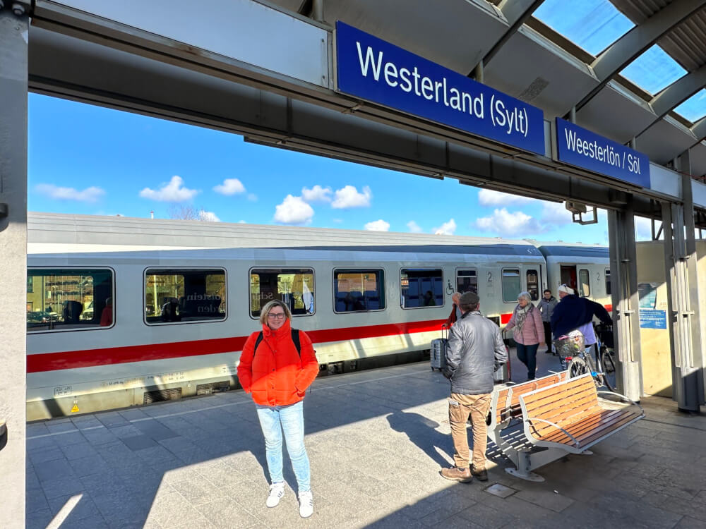 Met de trein naar Westerland, op het Waddeneiland Sylt in Duitsland.