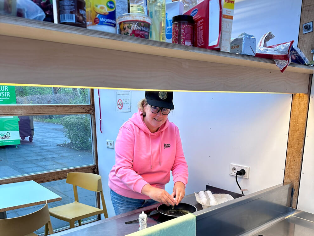 Koken op Reykjavik Campsite.