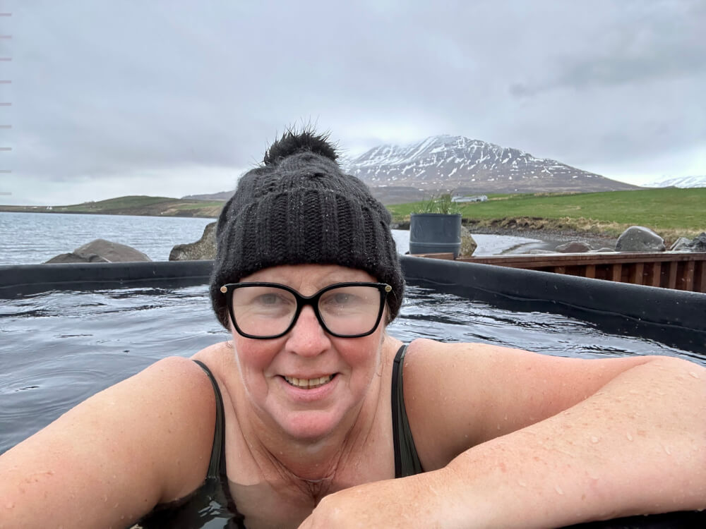 Relaxen met prachtig uitzicht in de hot tubs van Hauganes.