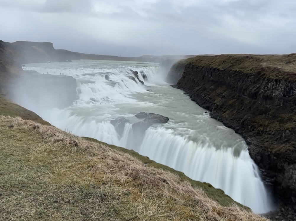 Gullfoss waterfall Golden Circle IJsland.