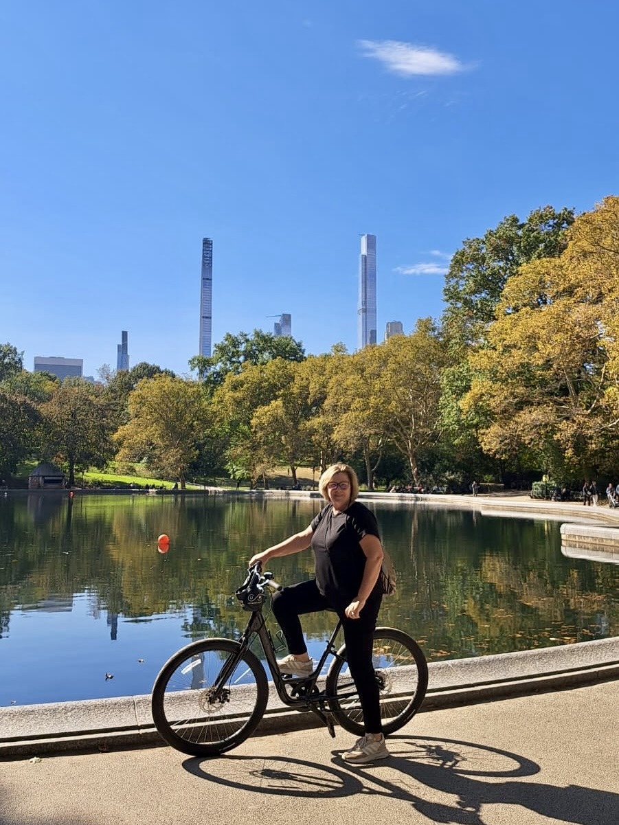 Fietsen in Central Park, New York.