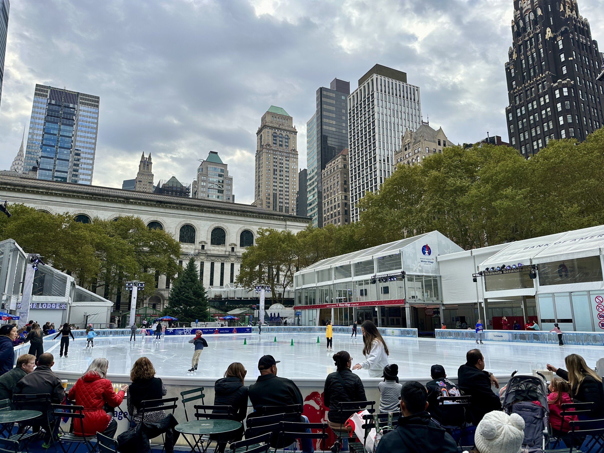 Winter Village in Bryant Park, New York.