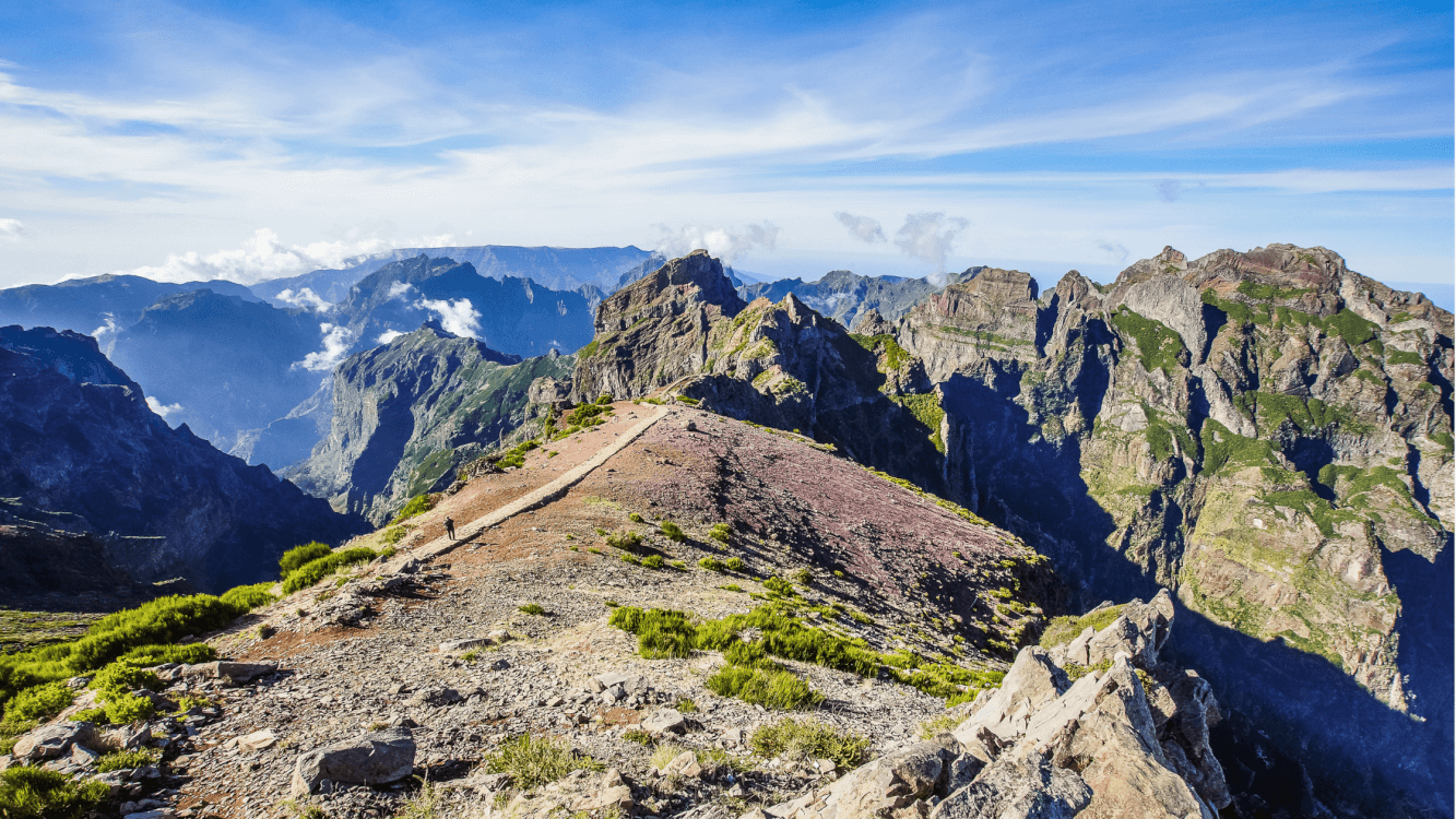 Wandelen op Madeira (Portugal) in de winter.