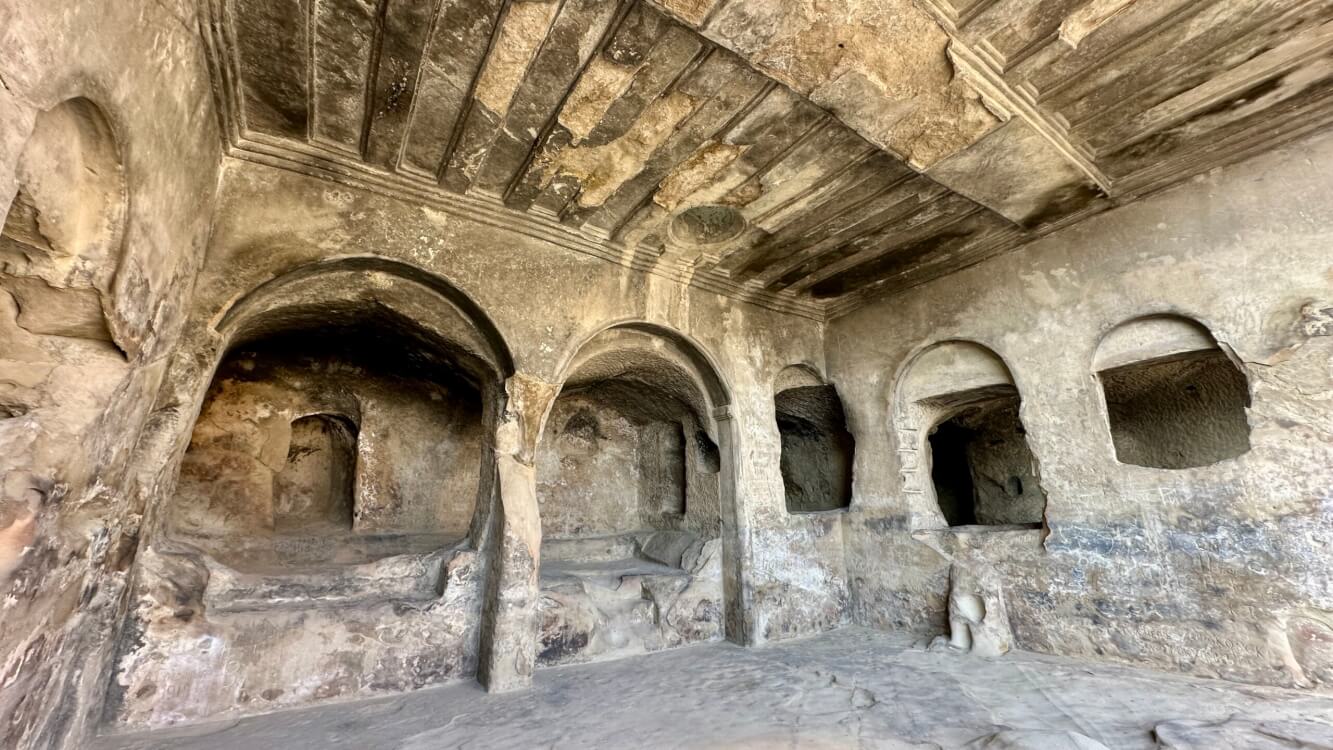 Pillar Hall in cave town Uplistsikhe.