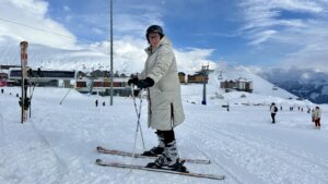 Wintersport in Gudauri, Georgië.