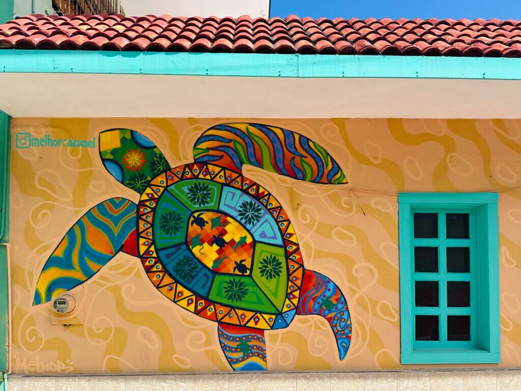 Street art in de straten van San Miguel de Cozumel.