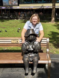 Beeld Paddington op Leicester Square, Londen